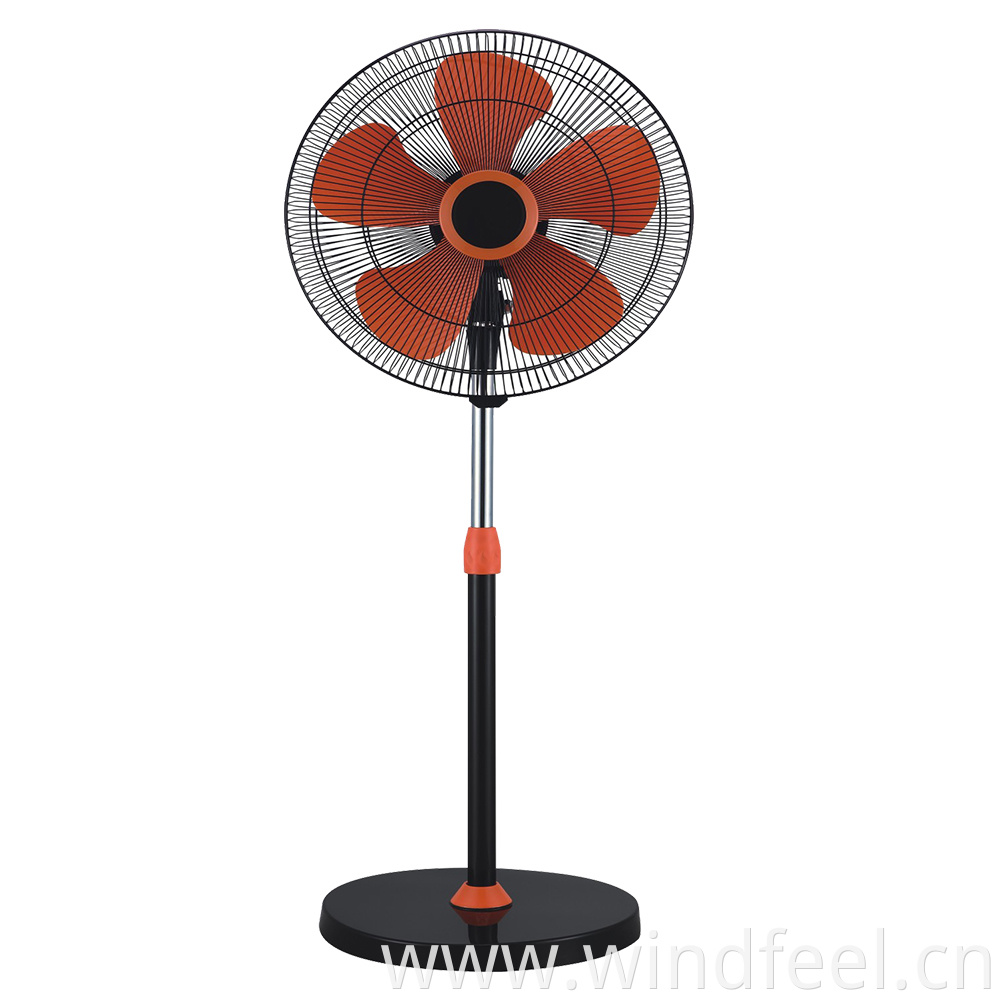 Cheap Price 16 Inch Stand Fan Colourful Blade Electric Stand Fan & 16 Inch Electric Fan Stand & Plastic Grill Floor Stand Fan